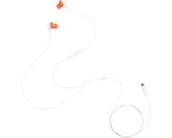JBL Endurance Run 3 USB-C - Sport Oordopjes voor iPhone 15, 16 & 17 - Bedrade In-ear met FlipHook - USB-C Headset met Microfoon - IP65 Zweetbestendig - Hardlopen & Fitness - Wit