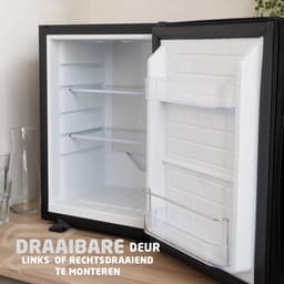 Mini Koelkast Vrijstaand 40 Liter – Tafelmodel Fridge met Instelbare Temperatuur – Minibar met Verstelbare Deurrichting – Zwart - BREND BR-2227 — thumbnail 5