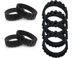 8 stuks Wielbanden - Geschikt voor Roborock IRobot Roomba 500 600 700 800 900 E5 I7 j7 + j9 – geschikt voor de iRobot Roomba 'e'-'i'-'j' en 's' Serie - Antislip Rubberen Banden - Stil - Eenvoudige Montage - Vervangende Accessoires - voor Robotstofzui