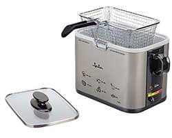 Compacte Friteuse 1000 Watt met Antiaanbaklaag en Glazen Deksel, 1,3 Liter