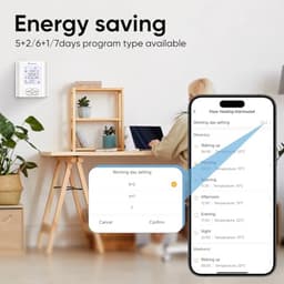 Slimme Thermostaat voor Waterverwarming - Programmeerbare WiFi Ruimtermostaat met Vochtsensor - Geschikt voor Vloerverwarming — thumbnail 2