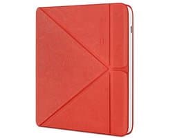 Sleep/Wake Protective Case for 7" eReaders - Poppy Red | Vegan Leather | Built-in 2-Way Stand