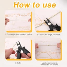 Plafondventilator Trekketting 3m - Kraal Premium Metalen Lamp Trekketting met Connectoren voor Doe-Het-Zelf Knutselwerkjes — thumbnail 2