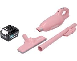 Makita CL 108 FDM1P Snoerloze stofzuiger 12 V max. 0,6 L roze + 1x oplaadbare accu 4.0 Ah - zonder oplader