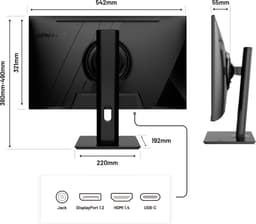 Bureaumonitor 23,8’’ inch FULL HD 75 Hz JN-IPS238FHDR-C65W-HSP — thumbnail 7
