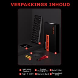 MADLIONS MAD 68 PRO - Hall Effect - 8000hz - 0.1ms - Aluminium - Magnetisch Toetsenbord - RGB - 68% - QWERTY - Gaming Toetsenbord - Magnetic Silver Switches - Zwart — thumbnail 3