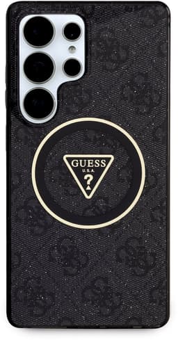 Guess IML 4G Glitter en Triangle Logo geschikt voor Samsung Galaxy S25 Ultra - Geschikt voor MagSafe - Grijs — thumbnail 7