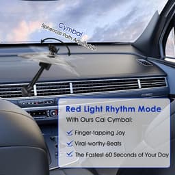 2x Anti-crash Bekkens voor Auto's - Auto Cymbal Air Grill - Ventilatieopeningen voor Bekkens voor Auto's - Geluidsresonantie - Mini-trommelbekkens - Muziekliefhebbers - Alle Soorten Voertuigen - Geschikt voor Autoventilatieopeningen - Zilver+Goud — thumbnail 3