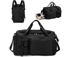Reistas - 42L - Handbagage Tas - Grote capaciteit - Handbagage Weekendtas voor Dames en Heren - Vliegtuigtas - Handbagage Vliegtuig - Sporttas - Laptop sleeve - Rugzak - Backpack - Rugtas - Voor reizen, sport, fitness - Zwart