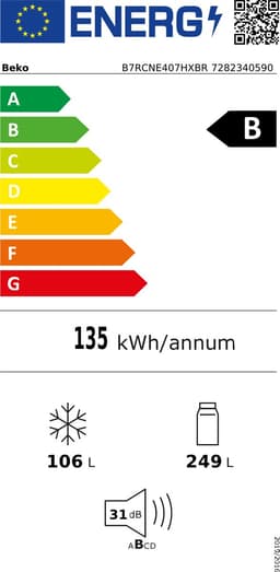 Beko B7RCNE407HXBR - HarvestFresh® - Koelvriescombinatie - Zwart — thumbnail 3