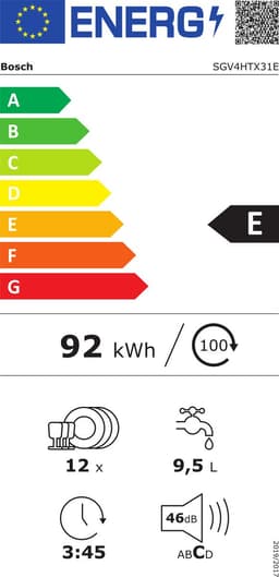 Bosch SGV4HTX31E - Serie 4 - Inbouwvaatwasser - Volledig ingebouwd - 12 couverts - Energielabel E — thumbnail 2