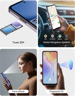 HOTWAV Note 13 Max mobiele telefoon senioren - Smartphone - 256GB - Paars - mobiele telefoon zonder abonnement - 2 jaar garantie - Met Transparante Hoes - 4G Dual SIM — thumbnail 2