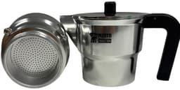 Pezzetti – SOLIDEXPRESS - espressomaker - koffiemaker - 6 kops - aluminium - zilver - INDUCTIE - gas - elektrisch - percolator - moka pot — thumbnail 5
