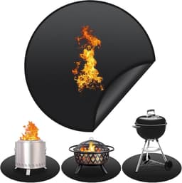 Candala cm, rond, vuurvaste onderlegger, herbruikbare vuurmat voor tafelhaard, siliconen coating, brandwerende mat, beschermingsdek en patio-mat — thumbnail 2