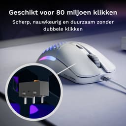 Glorious Gaming Model O Eternal - Bedrade Gaming Muis - 12K DPI - Ultralicht 55 g - Optisch - RGB - Wit — thumbnail 3