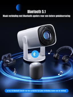 SCH® Mini beamers - Projector - Mini beamer - Wit - 20cm x 11cm x 11cm — thumbnail 3
