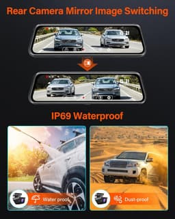Dashcam voor auto voor en achter – Dual dashcam – Voor- en achtercamera – Autocamera – Full HD dashcam – Dashcam met nachtzicht – Dashcam met bewegingssensor – Groothoeklens – Parkeermodus – Loop recording – Dashcam met SD-kaart — thumbnail 5