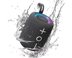 Draagbare Bluetooth-luidspreker met 12 W, 360° geluid, 12 uur speeltijd, IPX7, RGB-verlichting, en TWS-koppeling