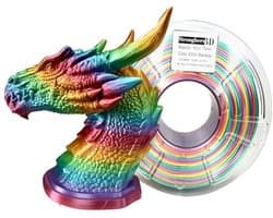 1.75mm Rainbow PLA 3D Printer Filament - 1kg voor Ender3