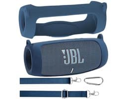 Siliconen Hoes voor Draagbare Bluetooth Luidspreker met Karabijnhaak en Schouderriem