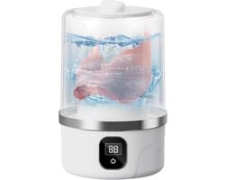 Mini wasmachine-kleine wasmachine-camping wasmachine-Kleine wasmachine - Mini-wasmachine voor ondergoed - Oplaadapparaat voor babykleding, handdoeken, sokken en delicate kleding - wit - 12,5x12,5x20cm