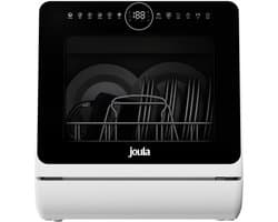 Joula Mini Vaatwasser met Waterreservoir - 8 Wasprogramma's - 5 Couverts - Kleine Smalle Vrijstaande Afwasmachine - Camping - Wit