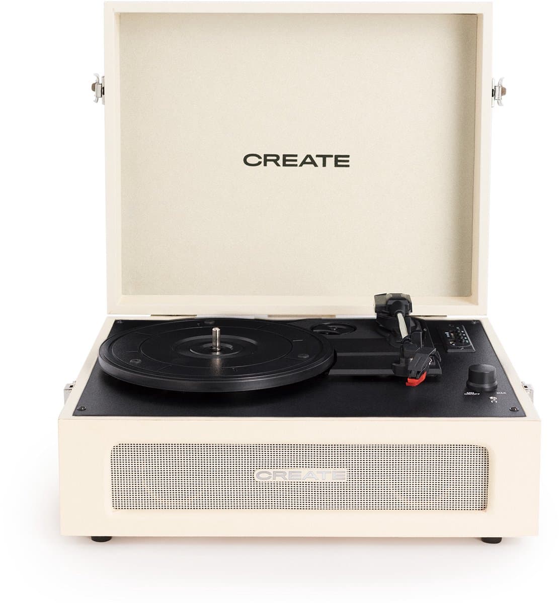CREATE - Platenspeler Retro - Bluetooth, USB, SD, MicroSD en Mp3-recorder/speler - Wit - RECORD PLAYER RETRO — afbeelding 1