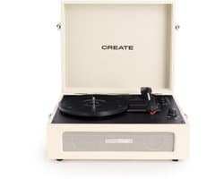 CREATE - Platenspeler Retro - Bluetooth, USB, SD, MicroSD en Mp3-recorder/speler - Wit - RECORD PLAYER RETRO