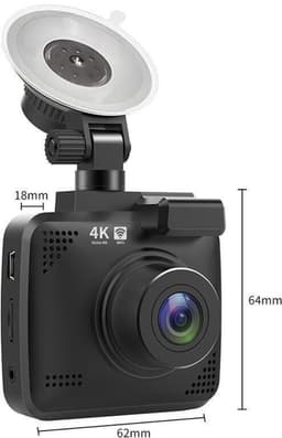 4K 1080P auto-dashcam met dubbele lenzen, ingebouwde GPS, wifi en meer — thumbnail 3