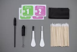 Schoonmaakkit - Reinigingskit - Schoonmaakset - Draadloze oortjes - Schoonmaken - Oplaadcase - Apple Airpods - Stof verwijderen - Telefoon / mobiel schoonmaken - Iphone - Samsung - Schoonmaak borstels, staafjes en doekjes — thumbnail 1