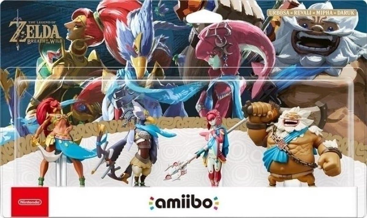 Amiibo Zelda 4 set -Daruk + Mipha + Revali + Urbosa - Nintendo Switch — afbeelding 1