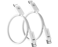 Lemorele P100 HDMI Draadloze Zender en Ontvanger 1080p 60Hz Extender Kit - HDMI naar HDMI - USB Voeding - 50M Langeafstand Draadloze Display Dongle - Voor TV, Camera, Laptop, Projector - Plug & Play