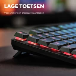 Trust GXT 868 Torix - Draadloos Mechanisch gaming toetsenbord - Full RGB - White Switches - Qwerty US - Zwart — thumbnail 4