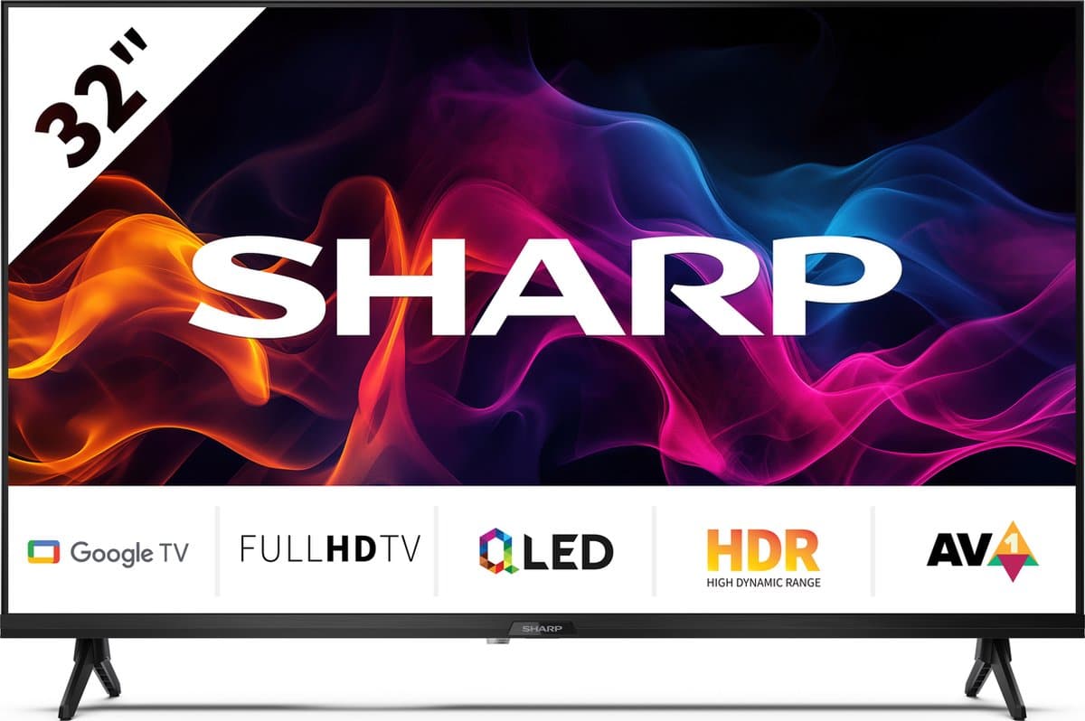 Sharp 32GF3265 - 32 inch Full-HD QLED televisie met Google TV - 2024 — afbeelding 1