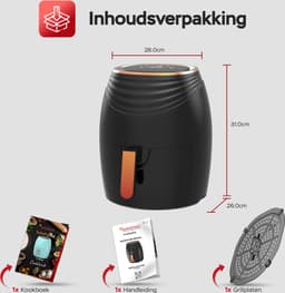 TurboTronic AF11D Digitale Airfryer - Zwart — thumbnail 6