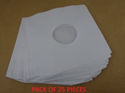 25 LP binnenhoezen deluxe wit papier + antistatische bescherming (TOP KWALITEIT, 90gr papier) - hoezen lp's, inner sleeves, binnenhoes met plastic folie, poly-lined, platenhoezen, maxi-singles, beschermhoezen, lps vinyl platen, 12", 12 inch — thumbnail 3