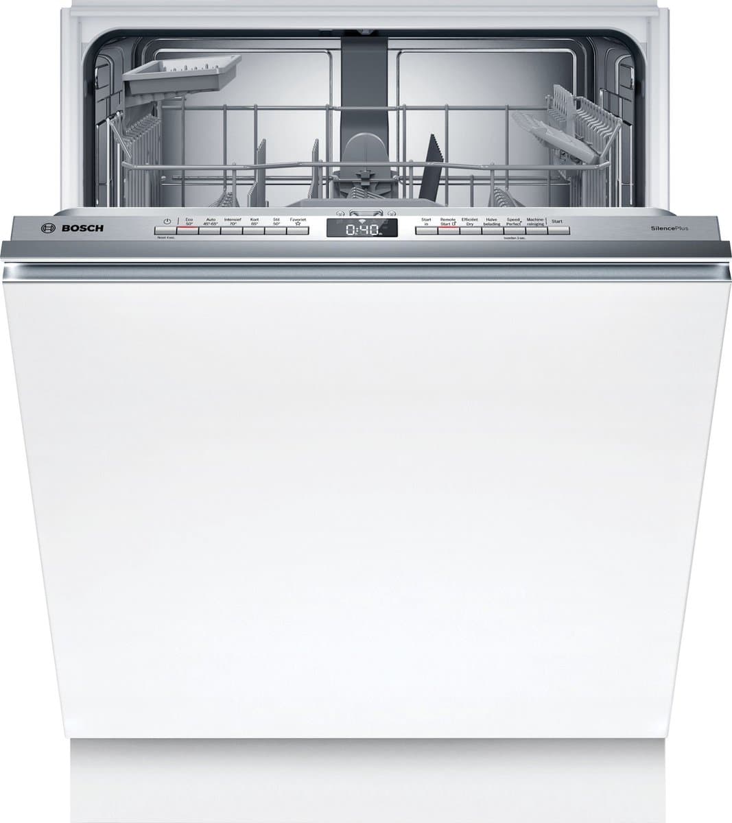 Bosch SMV4EAX23N - Serie 4 - Inbouwvaatwasser - 60 cm - Zeer stil - Energielabel E - Home Connect - infoLight - Efficient Dry: verbeterde droogprestaties door de automatisch geopende deur — afbeelding 1