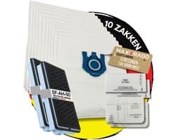 Maxorado Stofzuiger Set 16-delig - 10 zakken + 2 Hepa + Uitblaas + 2 Motor Filter - geschikt voor Miele C3, C2, S8340, S8430, S8310, S8360, S8, S5, S5211, S5210, S8460