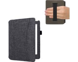 kwmobile Flip cover eReader hoesje geschikt voor Kobo Aura H2O Edition 2 - Met handvat - In donkerblauw