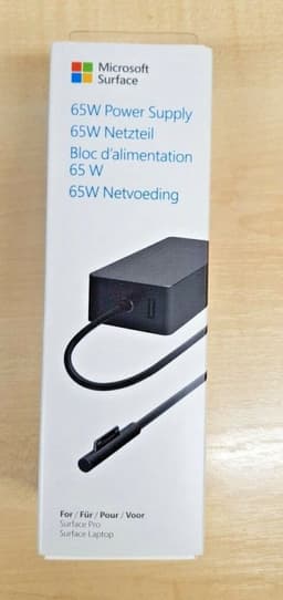 Microsoft Surface 65W Power Supply - Netspanningsadapter - 65 Watt - commercieel - voor Surface Book, Laptop, Pro (Medio 2017), Pro 3, Pro 4 — thumbnail 1