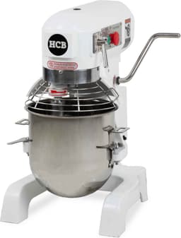 HCB® - Professionele Horeca Planeetmenger - 10 liter - 230V - RVS / INOX deegmachine - Kneedmachine - Keuken machine - Planeetmixer - Deegkneder machine - Spiraalkneder - 45x36.5x60.5 cm (DxBxH) - 57 kg - 6825 — thumbnail 1