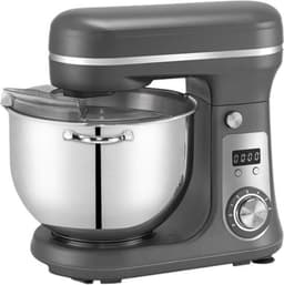 Luxe Keukenmixer – Met Mengkom – Keukenmachine – Deegmachine – Klopmachine – Kneedmachine – Incl. 3 Opzetstukken – 1200W – Grijs — thumbnail 1