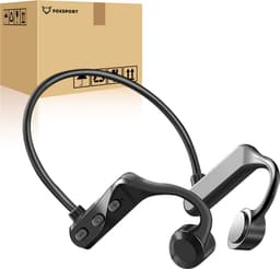 FOXSPORT Bone Conduction Headphone - 5.3 Bluetooth open ear Koptelefoon - Bone Conduction Koptelefoon - IPX5 waterdicht - Sport oordopjes - Draadloos - Zwart — thumbnail 5