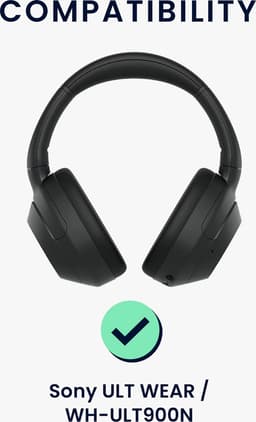 kwmobile siliconen cover voor koptelefoon - geschikt voor Sony ULT WEAR / WH-ULT900N - Voor band en oorpads - 3x in beige — thumbnail 3