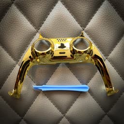 Controller behuizing faceplate - geschikt voor de Playstation 5 controller - Goud Chroom — thumbnail 2