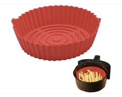 Air Fryer Basket Silicone, luchtfriteuse siliconenmatten, herbruikbare anti-aanbaklaag, universele luchtfriteuse basket, voor oven, magnetron, cakevorm, stoompan