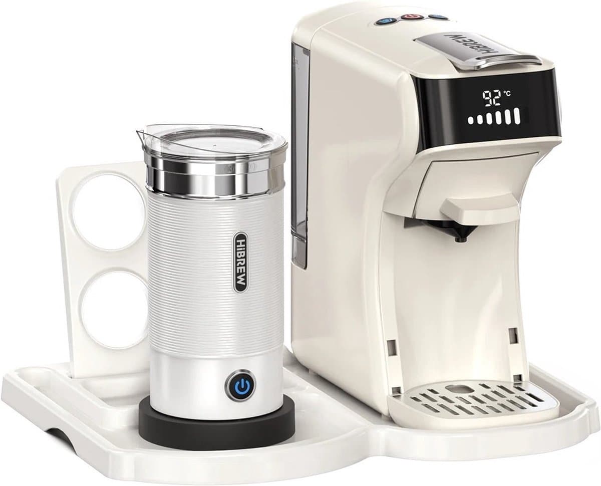 Ariqo Koffiemachine - Koffiezetapparaat - Incl. Melkopschuimer - Capsules - 6-in-1 - Espresso Machine - Warm en Koud - Beige — afbeelding 1