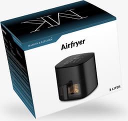 Maison & Kitchen Airfryer - Heteluchtfriteuse airfryers- PFAS-vrij - 1350W - 3L Inhoud - 80ºC tot 200ºC - Zwart — thumbnail 10