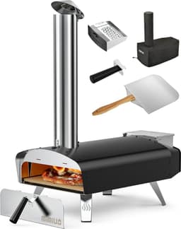 DD Pizza Oven Buiten - Pellet Pizza oven - Houtgestookte - 68x36x77cm - Zwart — thumbnail 1