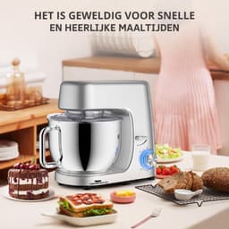 Deegmachine - Deegmixer - Kneedmachine Keukenmachine - Kneedmachine - Deegkneder - Deeghaak - Kneedhaak - Keukenmixer - Keukenmachine - Keukenmixer Met Mengkom - Keukenmixer Machine - Mixer Met Mengkom - Keukenrobot - Keukenmachines - 7.2 Liter — thumbnail 4